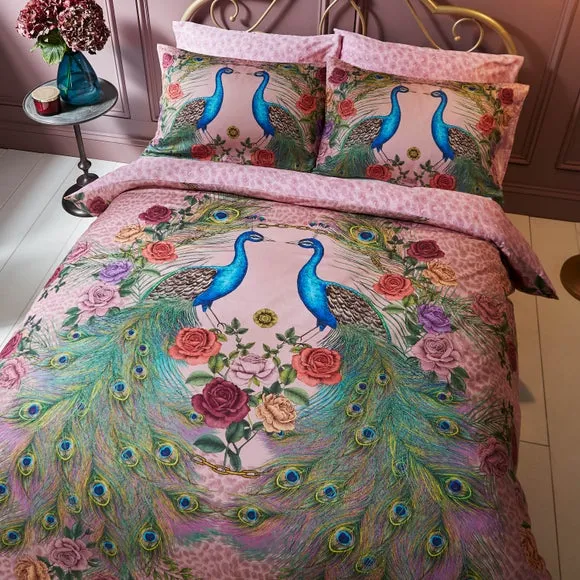 Matthew Williamson Xanadu Peacock 100% Cotton Duvet Cover & Pillowcase Set 1