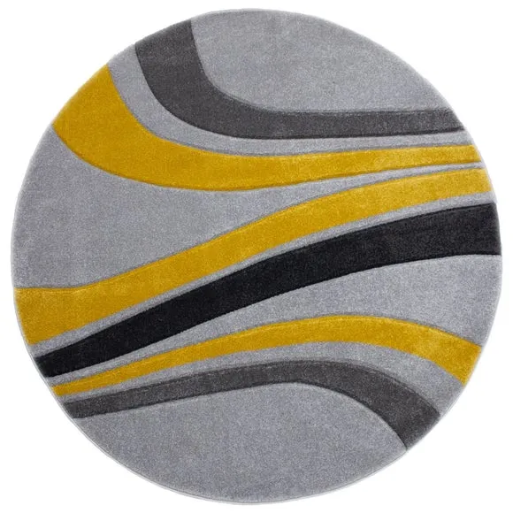 Mirage Flow Abstract Swirl Round Rug 5