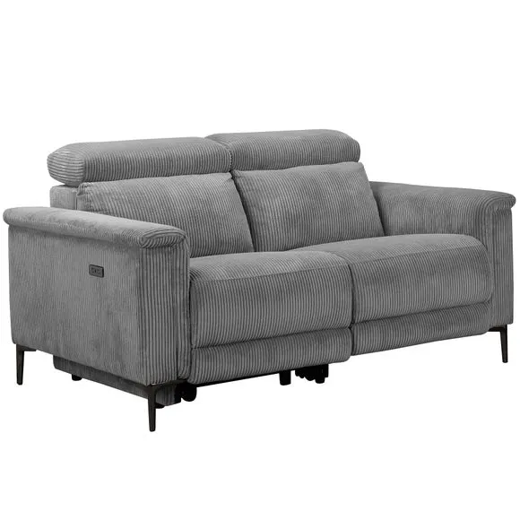 Lund Corduroy Power Recliner 2 Seater Sofa 6