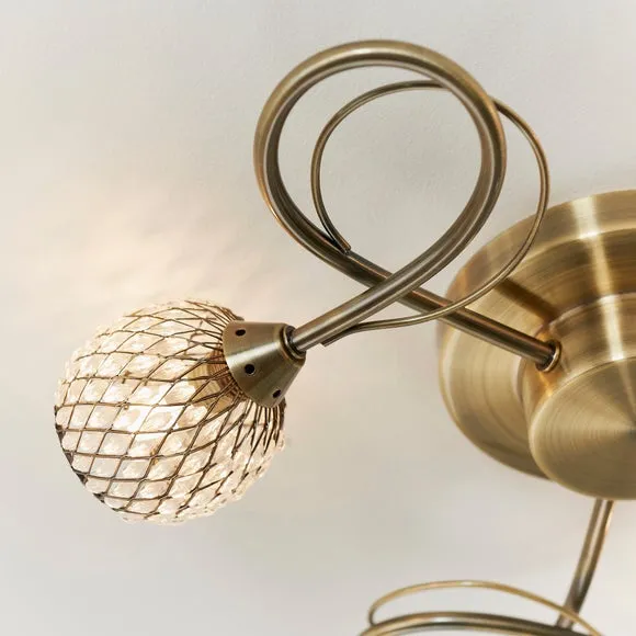 Vogue Malden 3 Light Flush Ceiling Light 5