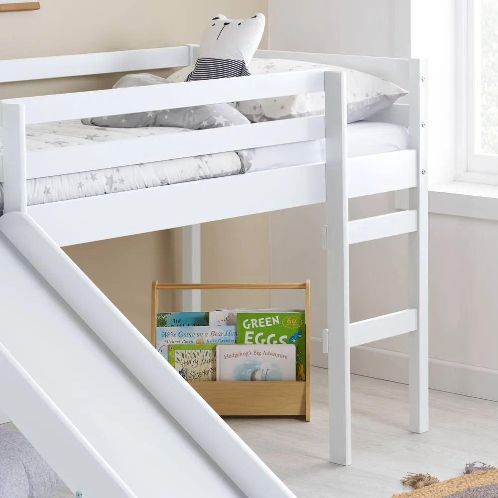 Birlea Frankie Midi Sleeper With Slide Grey in White 4