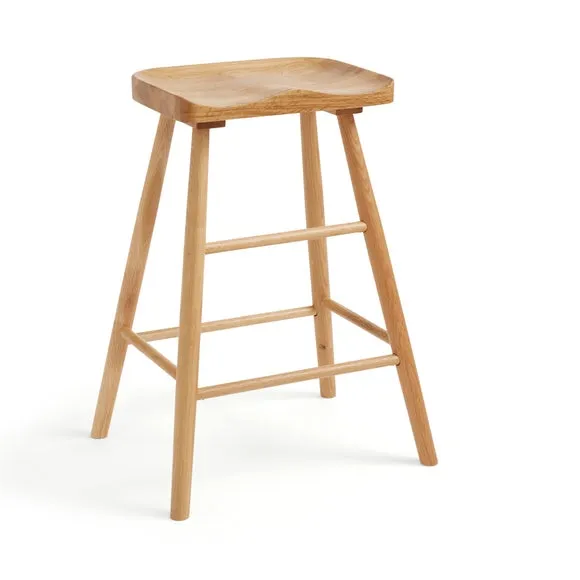 Loxwood Counter Height Bar Stool, Solid Oak 6