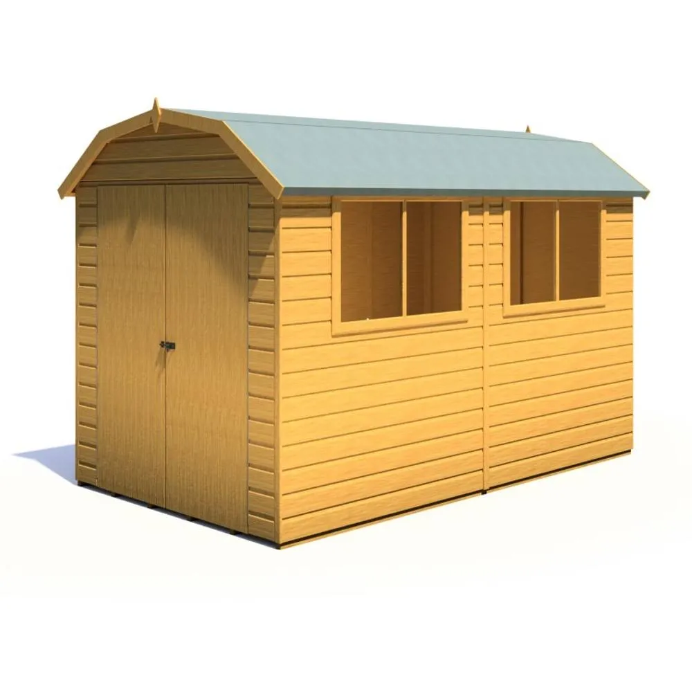 Shires Barn 10x6 DD Premium Sheds - L197.8 x W311.4 x H212.8 cm in Brown 4