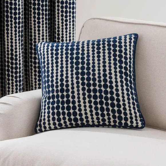 Gradient Spot Chenille Eyelet Curtains 5