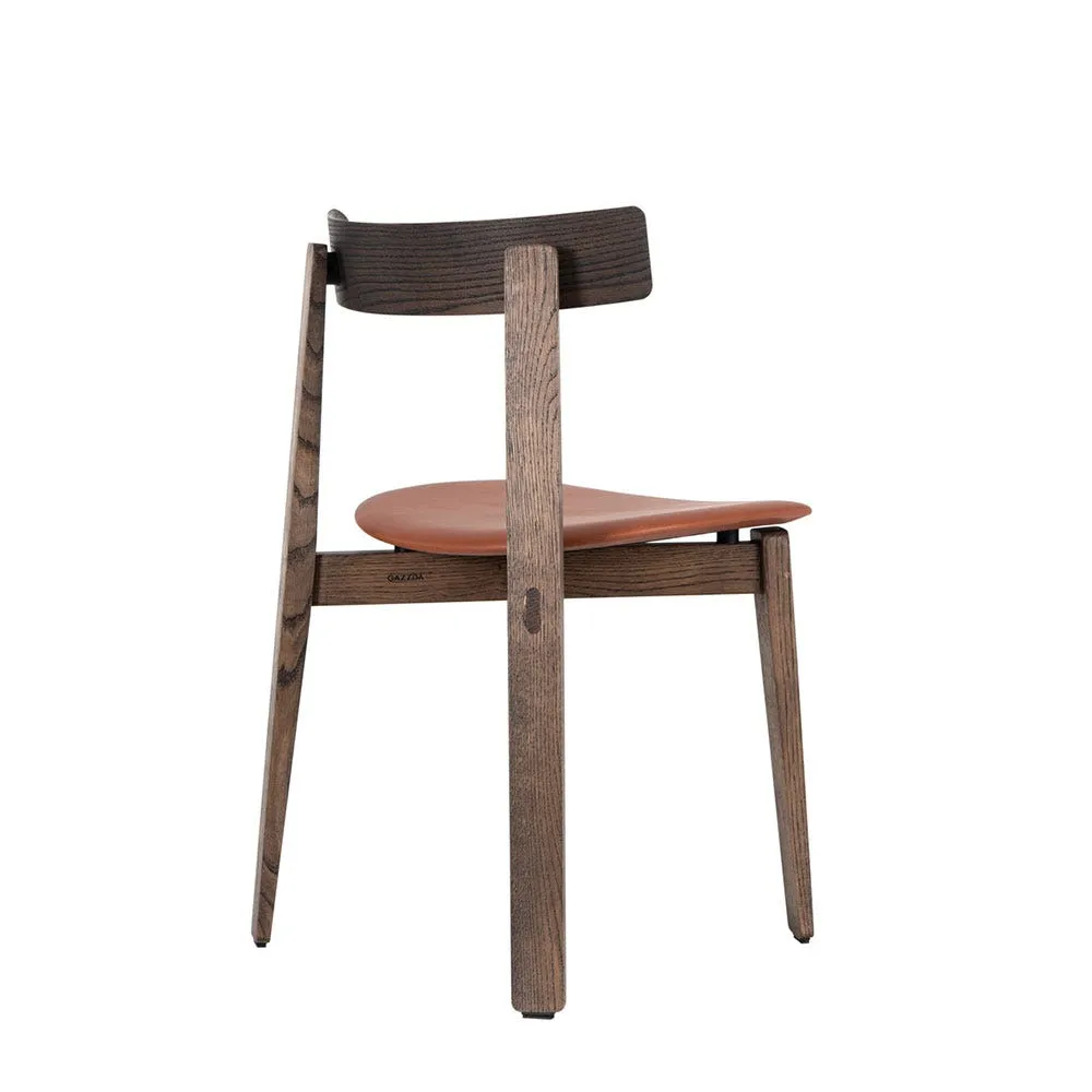 Gazzda Nora Dining Chair in Smoked Oak and Whisky Leather 2