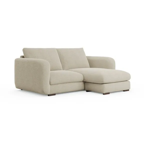 Luca Tonal Boucle Reversible Corner Chaise Sofa 6