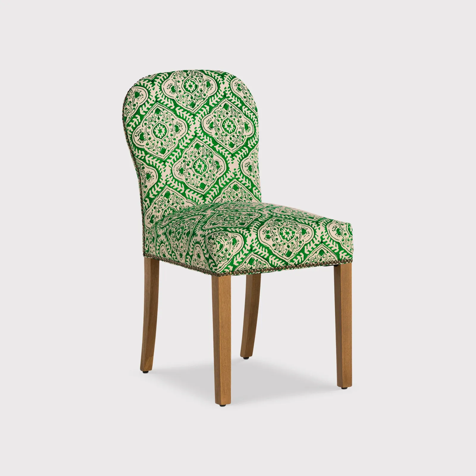 Gable X Linwood Dining Chair, Green Fabric | Barker & Stonehouse 1