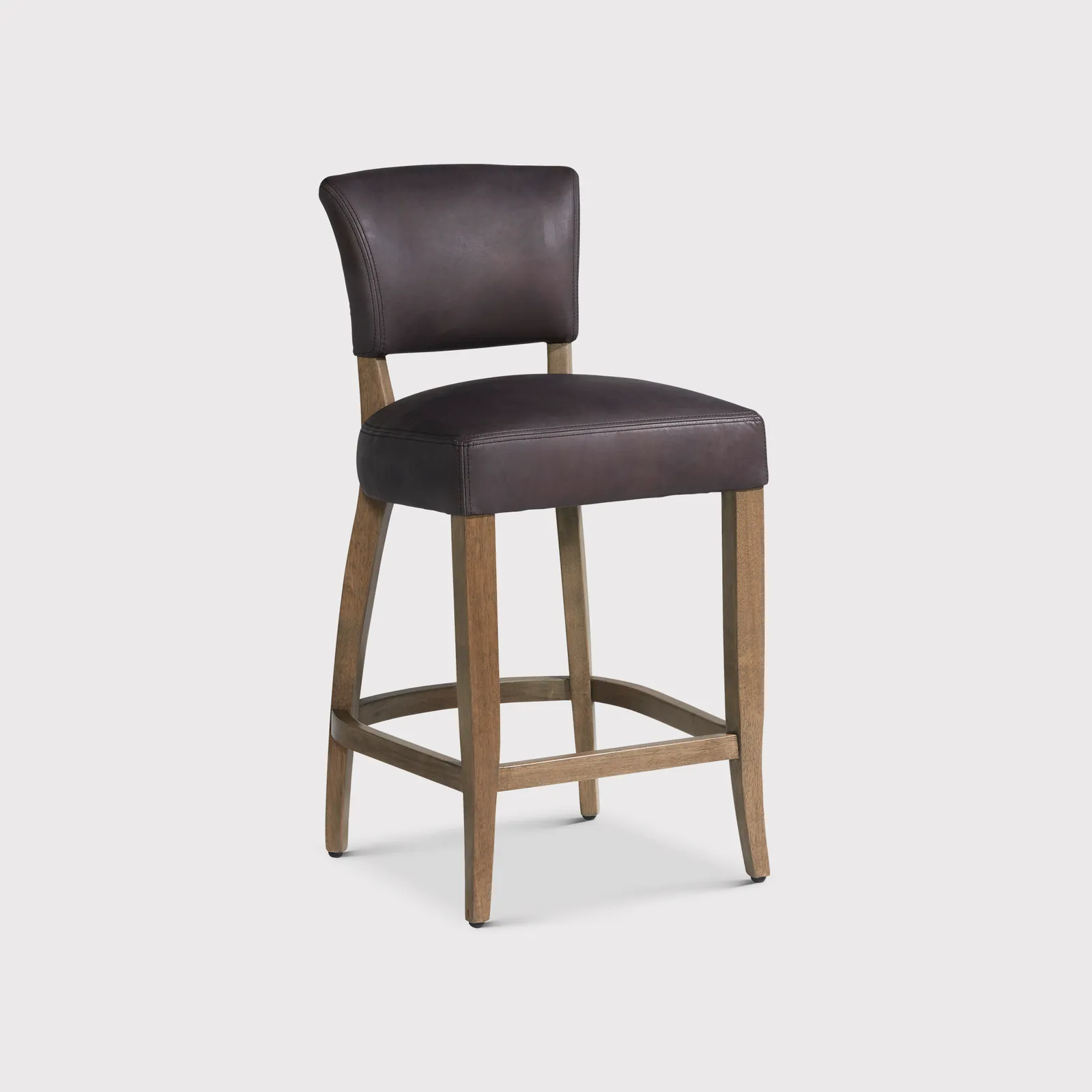 Timothy Oulton Mimi Barstool, Black Leather | Barker & Stonehouse