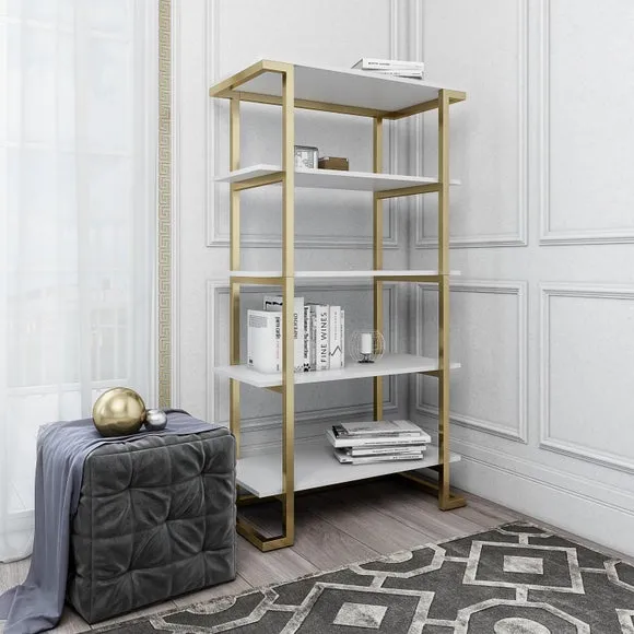 Cosmo Living Camila 5 Shelf Bookcase 2