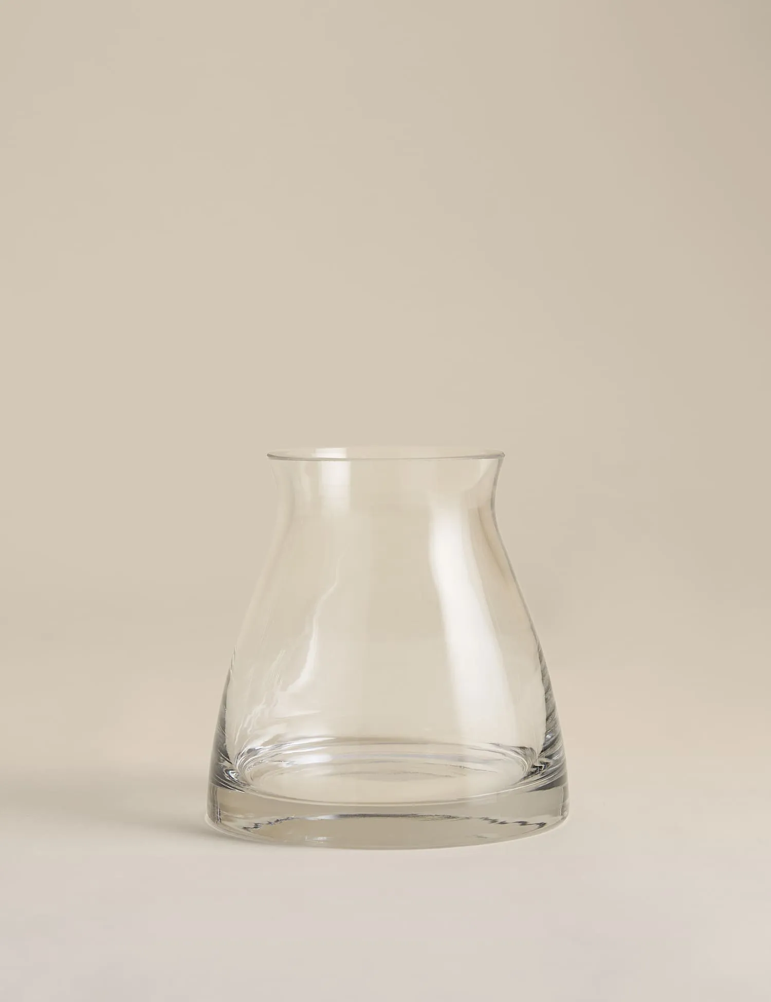 M&S Small Glass Lantern Vase Clear