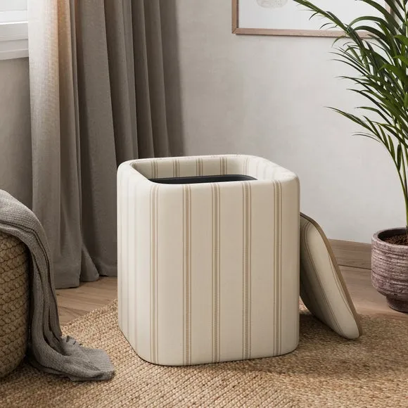 Folkstone Stripe Tray Table Storage Footstool 3