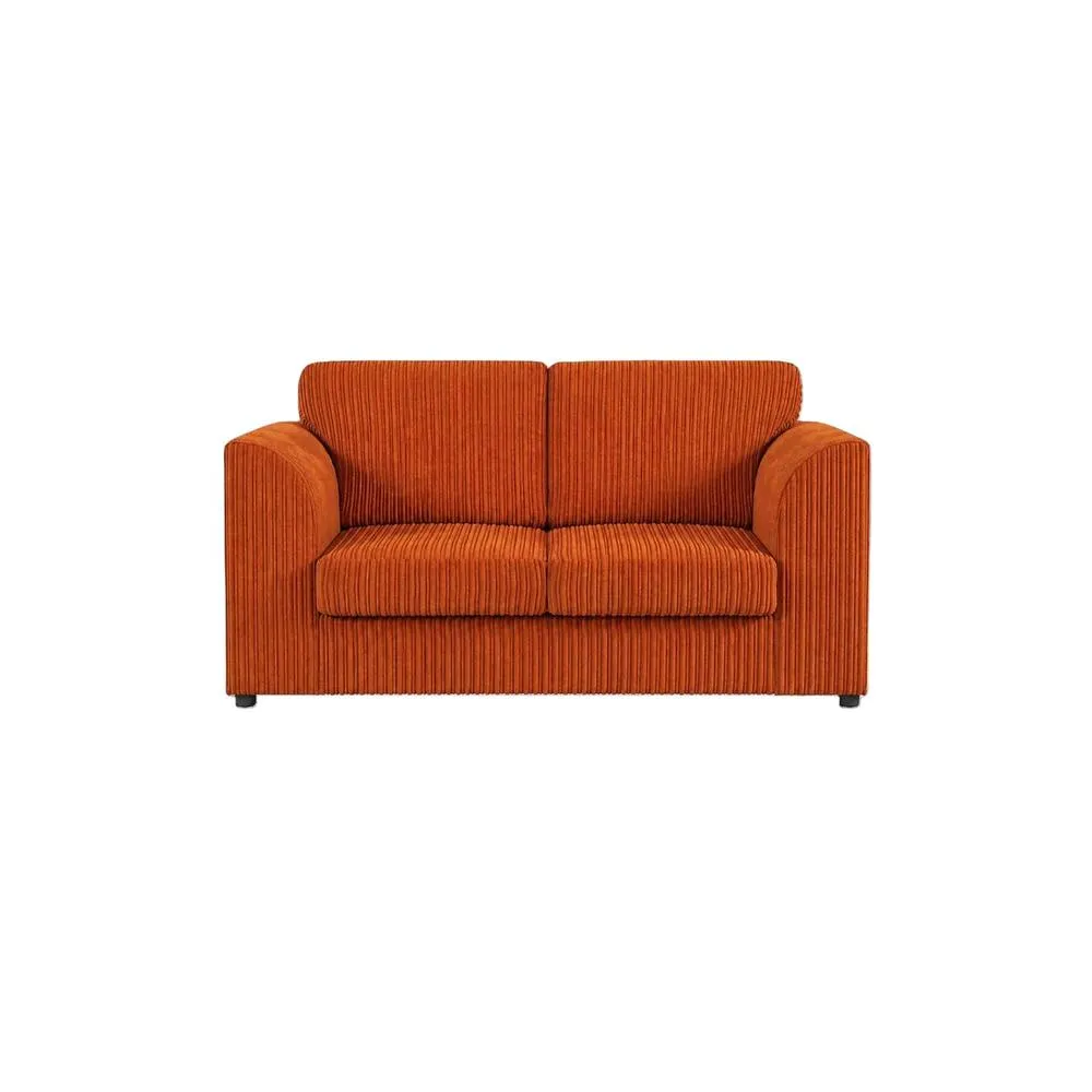 Bliss Furniture Jumbo Cord High Back 2 Seater Sofa in Orange