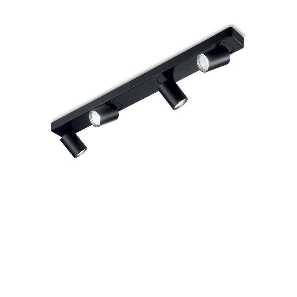 Netlighting Rudy Indoor 4 Lights Ceiling Spotlight Lamp Black GU10