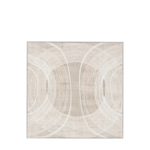 Cedar and Sage Circular Form Framed Canvas