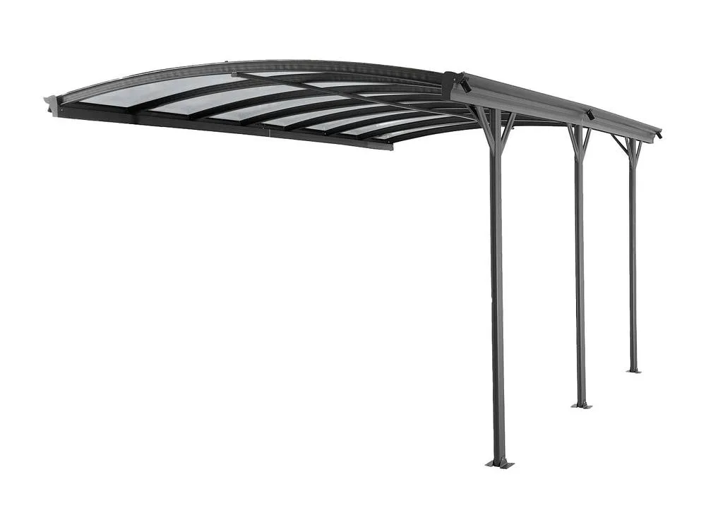 Vente-unique Extension for Freestanding Aluminium Carport Pergola - 1 Car - L505 X in Dark Grey 4