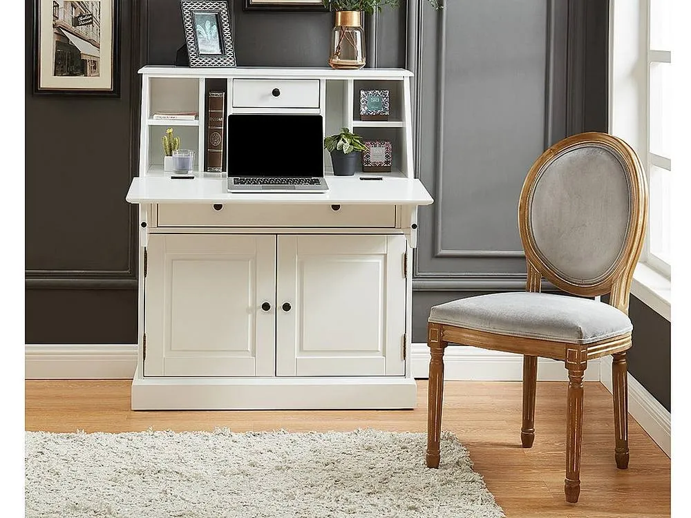 Vente-unique Secretary Desk - Pine & MDF - White - CLEORE 6