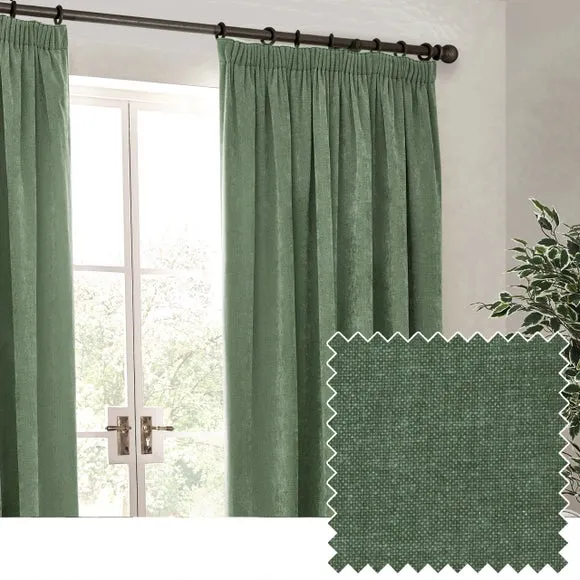 Yard Chenille Pencil Pleat Curtains 3