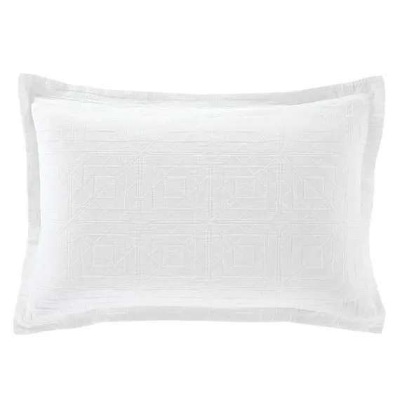 Geo Matalasse Jacquard 100% Cotton Oxford Pillowcase 2