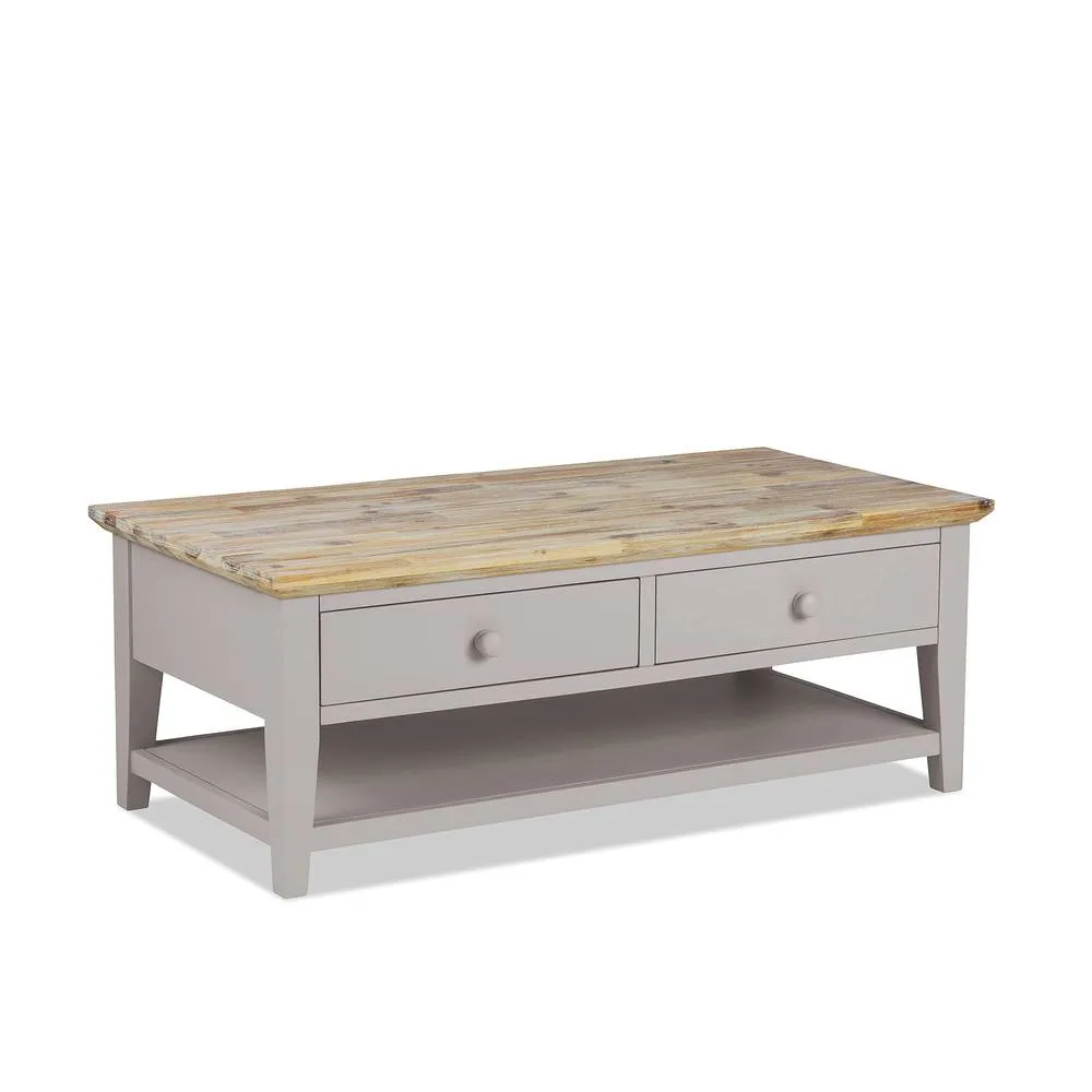 Statement Furniture Florence Coffee Table with Drawers in Taupe 6