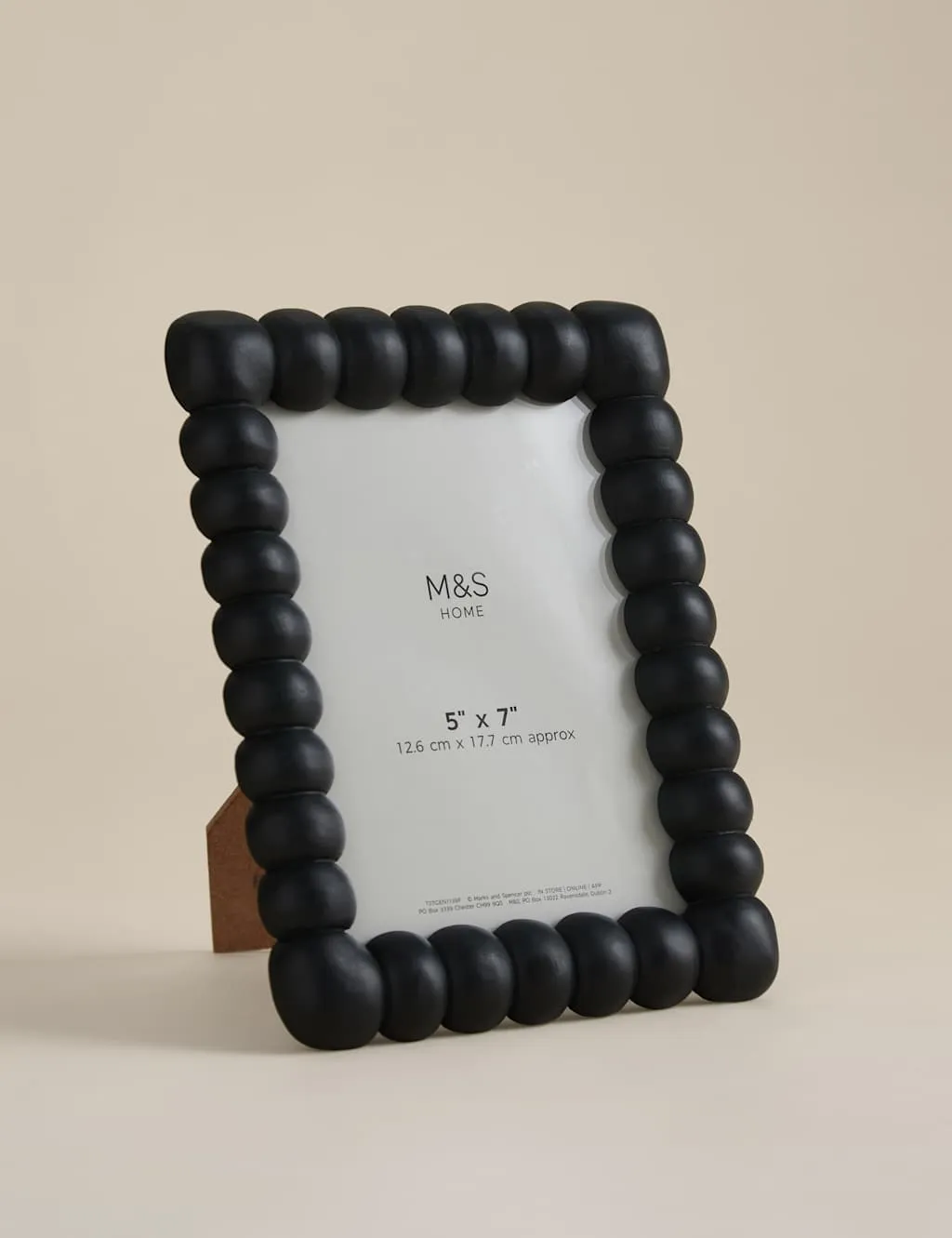 M&S Bobbin Photo Frame 5x7 inch Black