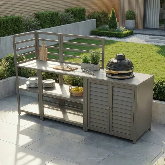 Maze Napoli 3 Piece Outdoor Kitchen Set with Kamado Café 3
