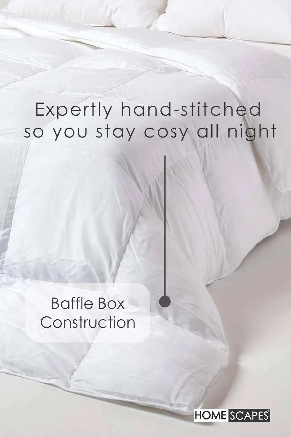 Homescapes Luxury Hotel Soft as Down Super Microfibre 2.5 Tog Summer Duvet in White 4