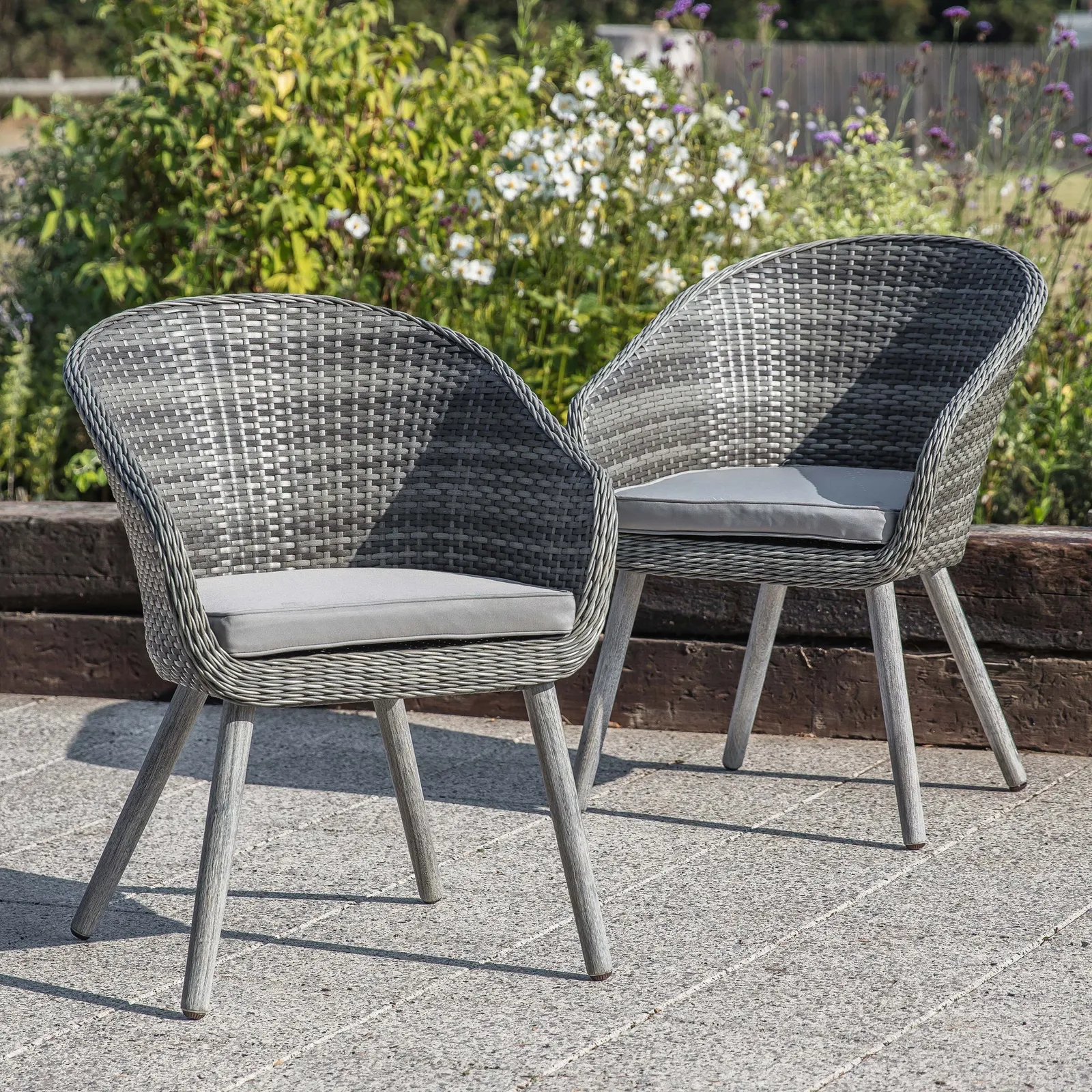 Georgiana Set of 2 Grey Chairs Grey