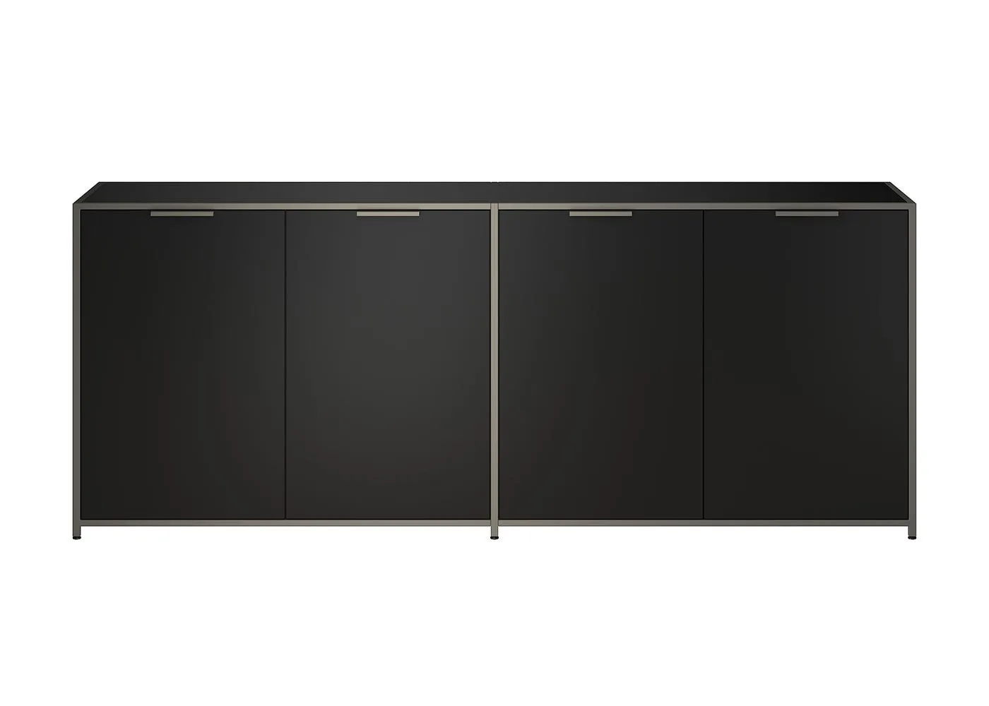 Ligne Roset Dita Sideboard Black Lacquer Bronze Frame 1