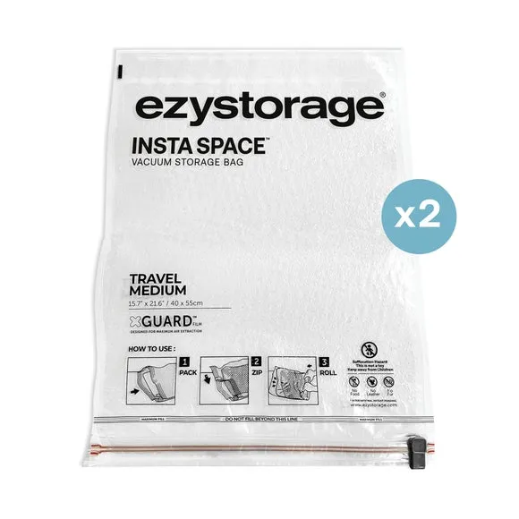 Ezy Storage Insta Space Pack of 2 Travel Vacuum Bags 6