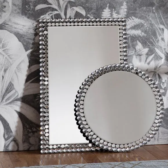 Crossland Grove Stallon Silver Wall Mirror 900x600Mm, Silver 2