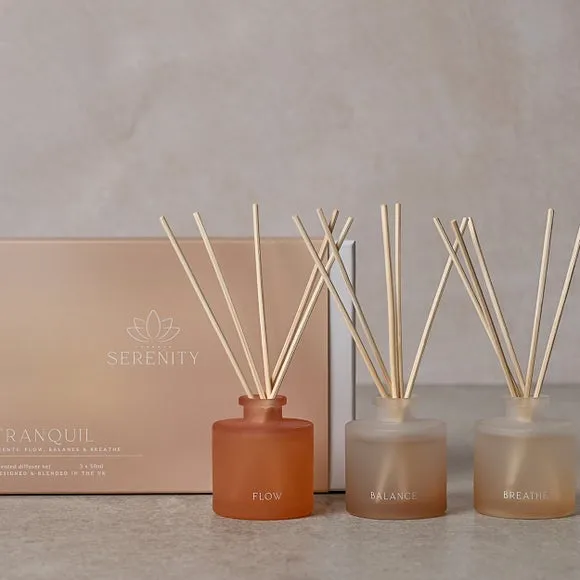 Serenity Tranquil Set of 3 Flow Balance & Breathe Diffusers 3