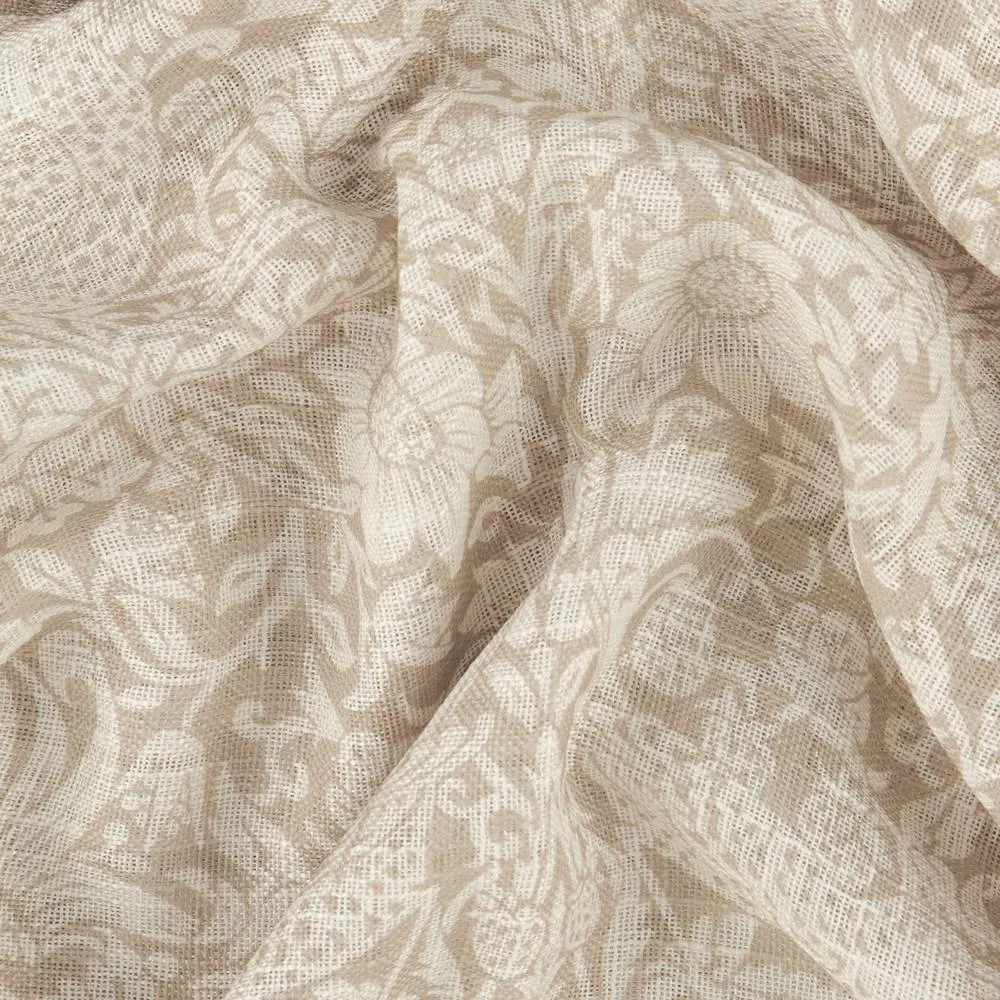 Morris & Co Strawberry Thief Sheer Curtain Panel in Cream 5