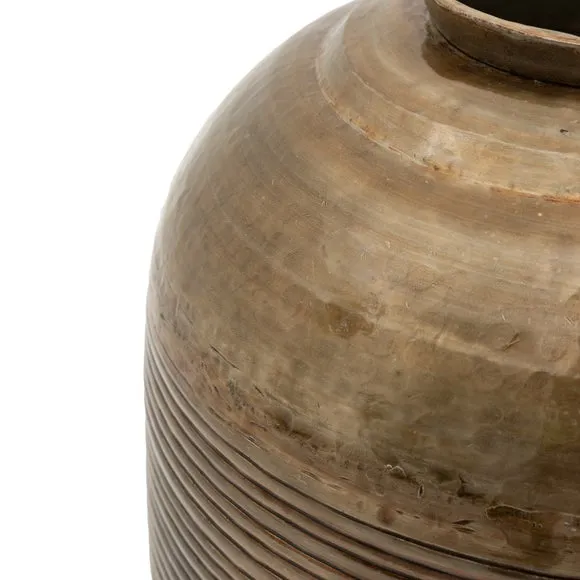 Crossland Grove La Rochelle Metal Vase 500Mm, Brown 6