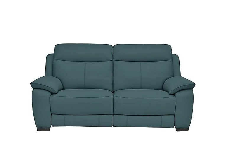 Starlight Express 2 Seater Leather Sofa - BV Lake Green