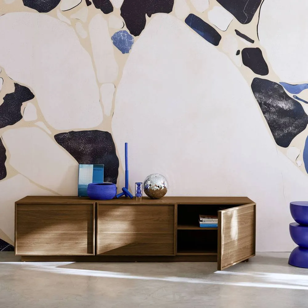 sweeek TV stand 3 doors 180cm wood decor in Dark Brown 4
