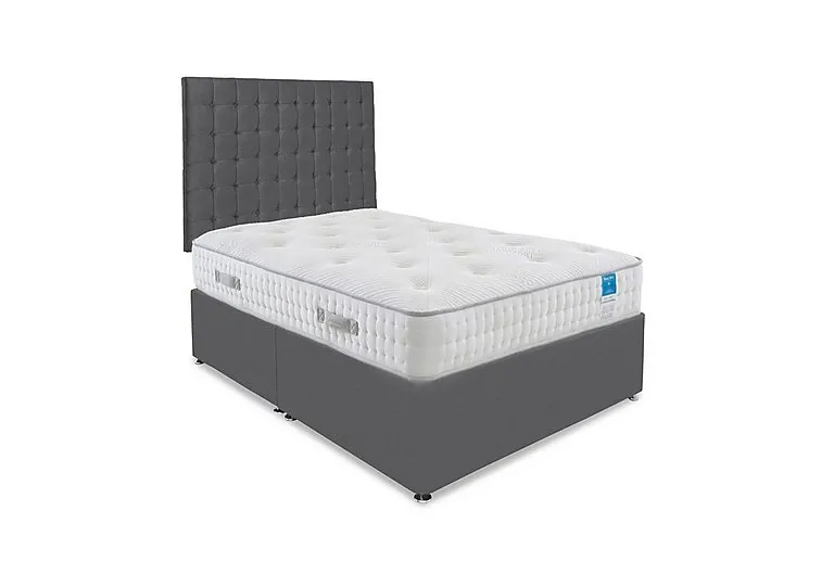 Ergo Deluxe Divan Set - Small Double - Plush Dark Grey
