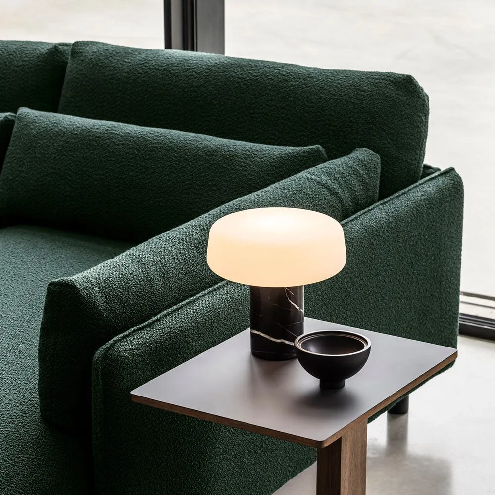 Case Solid LED Portable Table Lamp Nero Marquina Marble 4