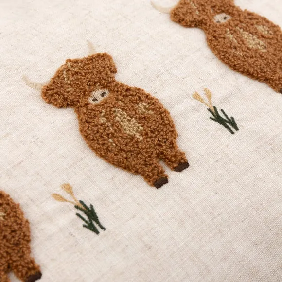 Wylder Nature Ramble Highland Cows Rectangle Cushion 2