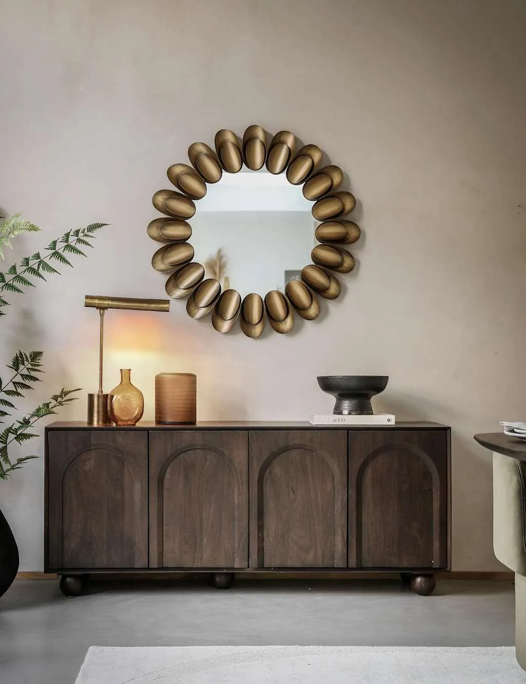 Gallery Direct Arc 4 Door Sideboard Brown
