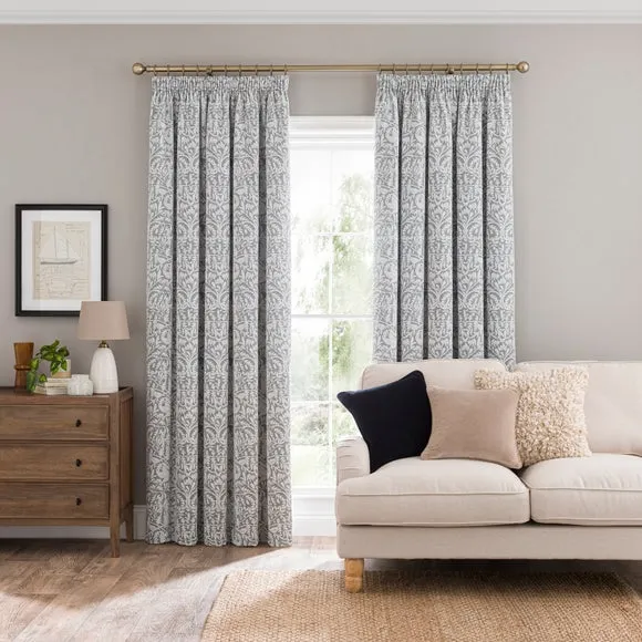 Alora Chenille Thermal Pencil Pleat Curtains 2