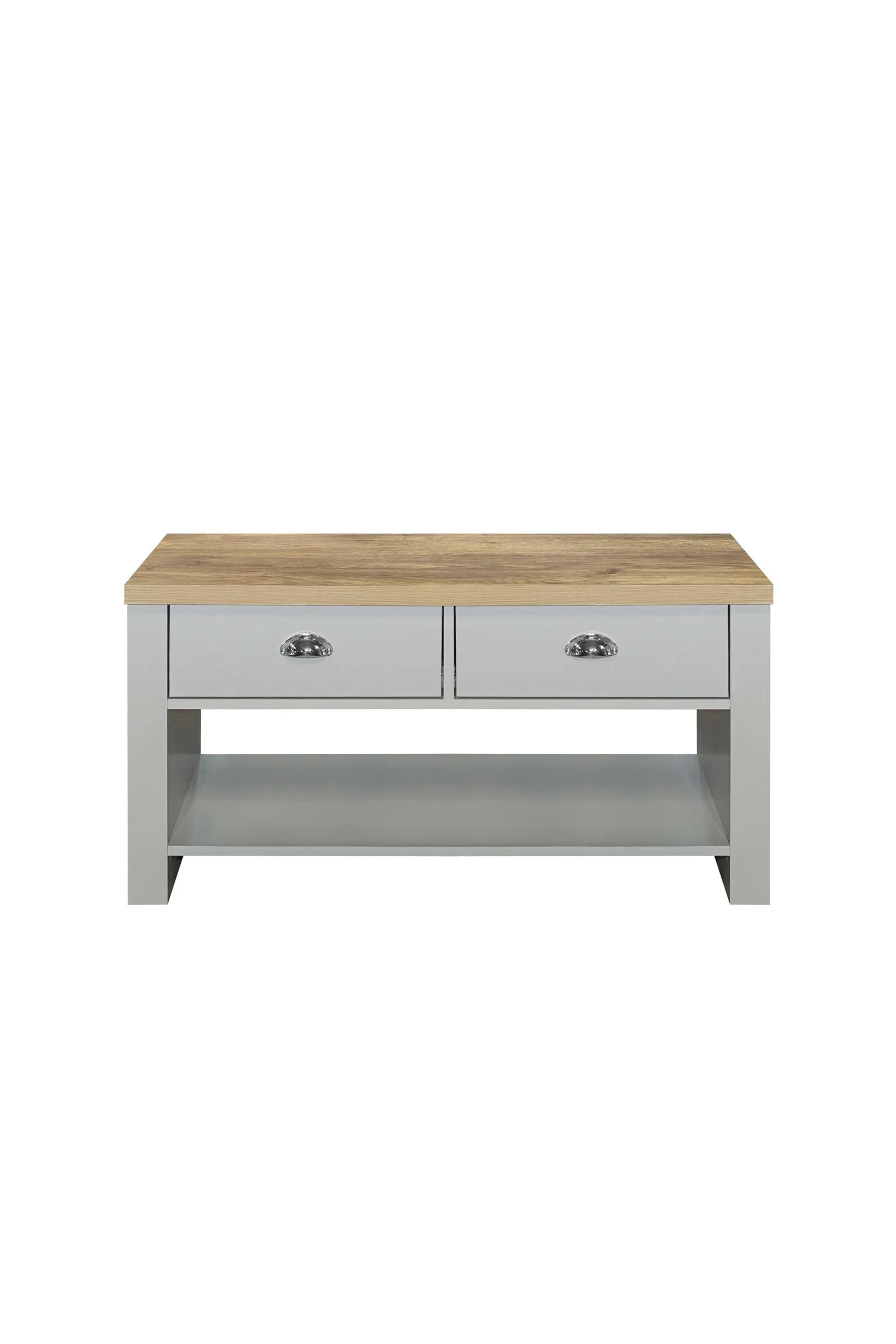 Birlea Coffee Table Blue & Oak Highgate 2 Drawer Farmhouse Shabby Chic in Grey 5