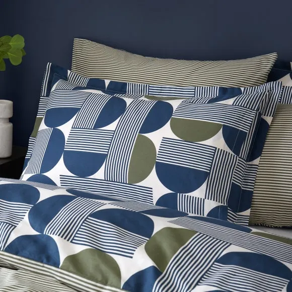Bromley Modern Geometric 100% Cotton Oxford Pillowcase