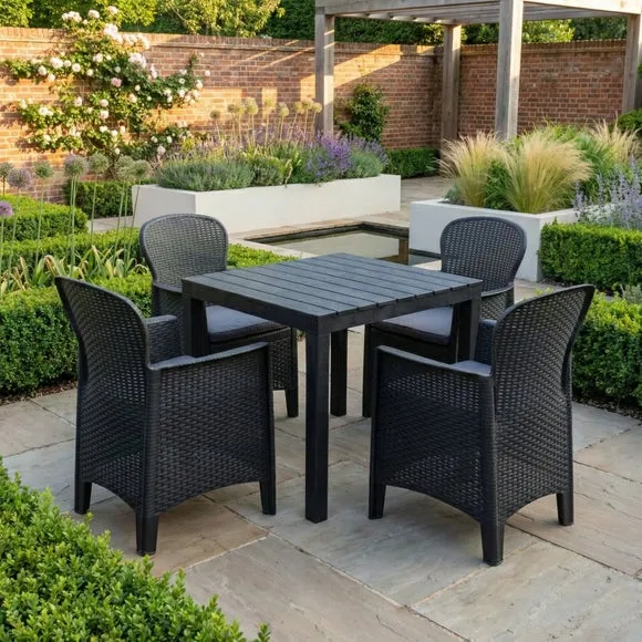 Trabella Roma 4 Seat Bench Dining Set Set
