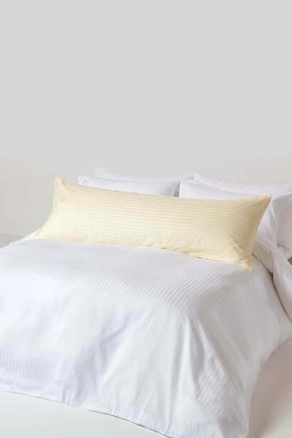 Homescapes Egyptian Cotton Ultrasoft Body Pillowcase 330 TC in Bright Yellow 2