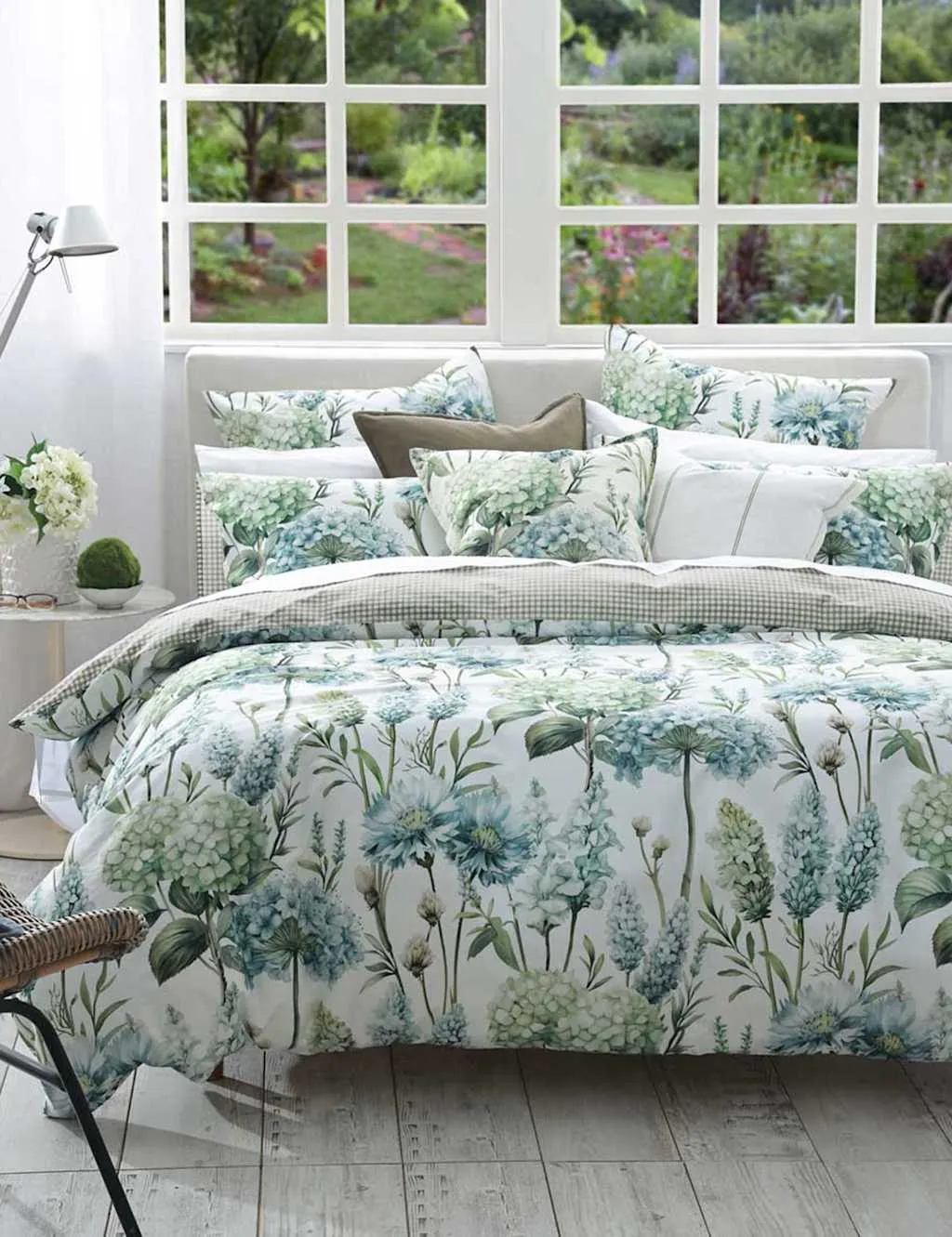 MM Linen Pure Cotton Floral Reversible Bedding Set Multi