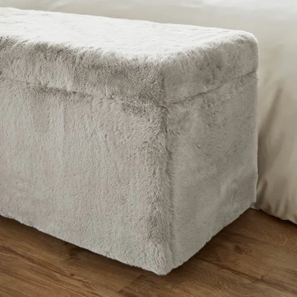 Elysia End of Bed Ottoman, Faux Fur 4