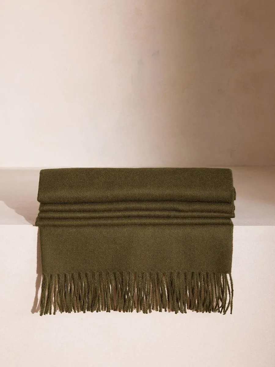 Maria Alpaca Throw, Olive