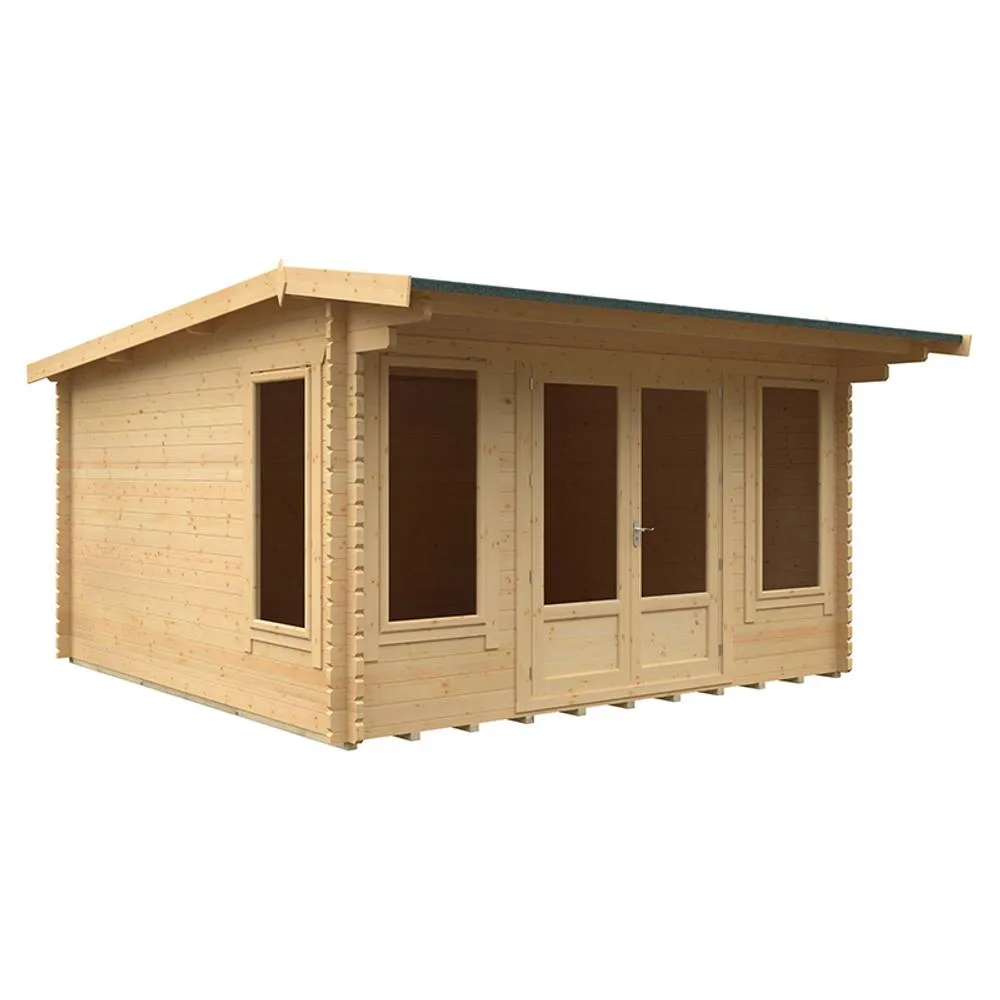 Buttercup Farm 14x14 The Jacob 44mm Cabin - L415 x W415 x H247 cm in Natural