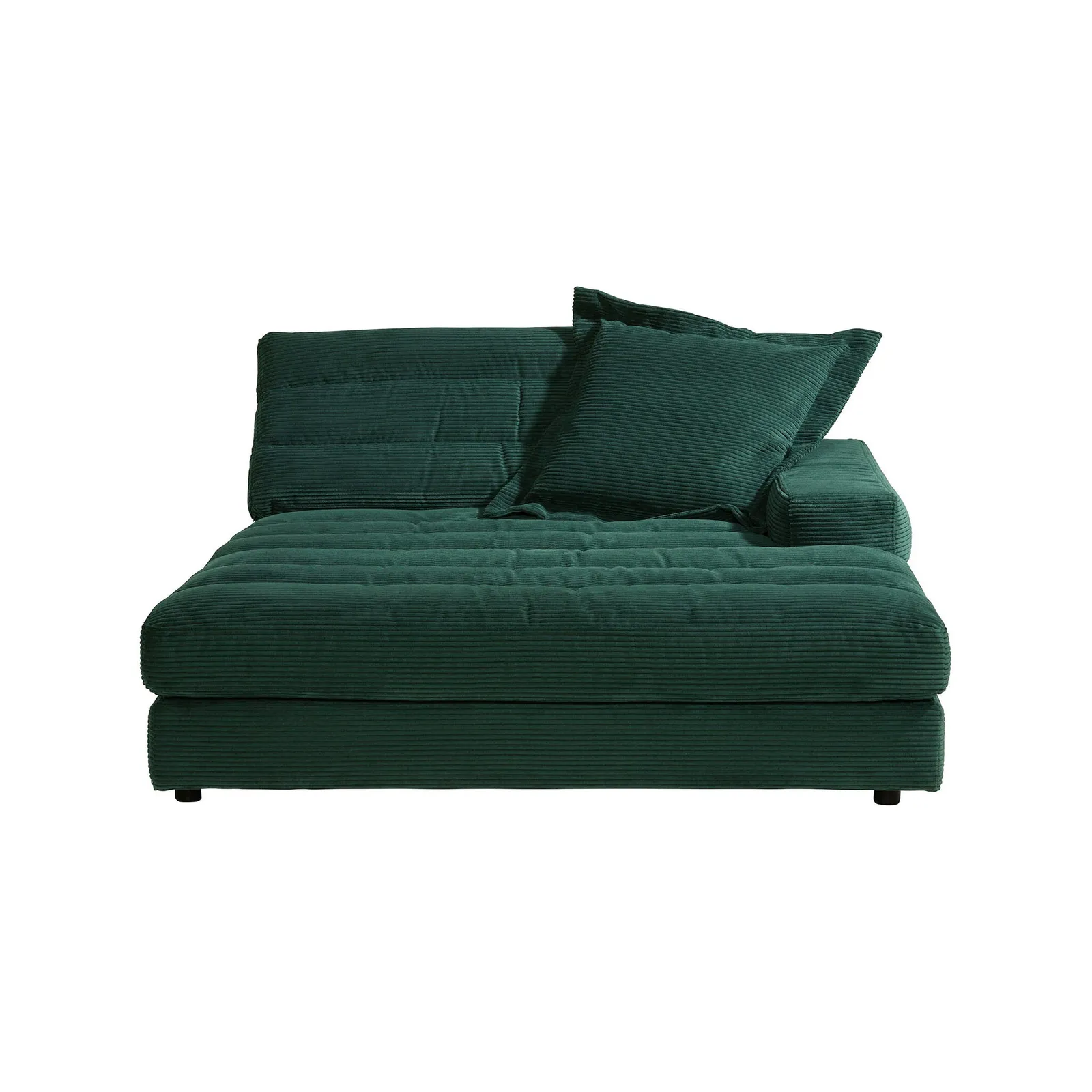 Twain Large Longchair Armrest Right Modular Sofa, Green Fabric | Barker & Stonehouse 4