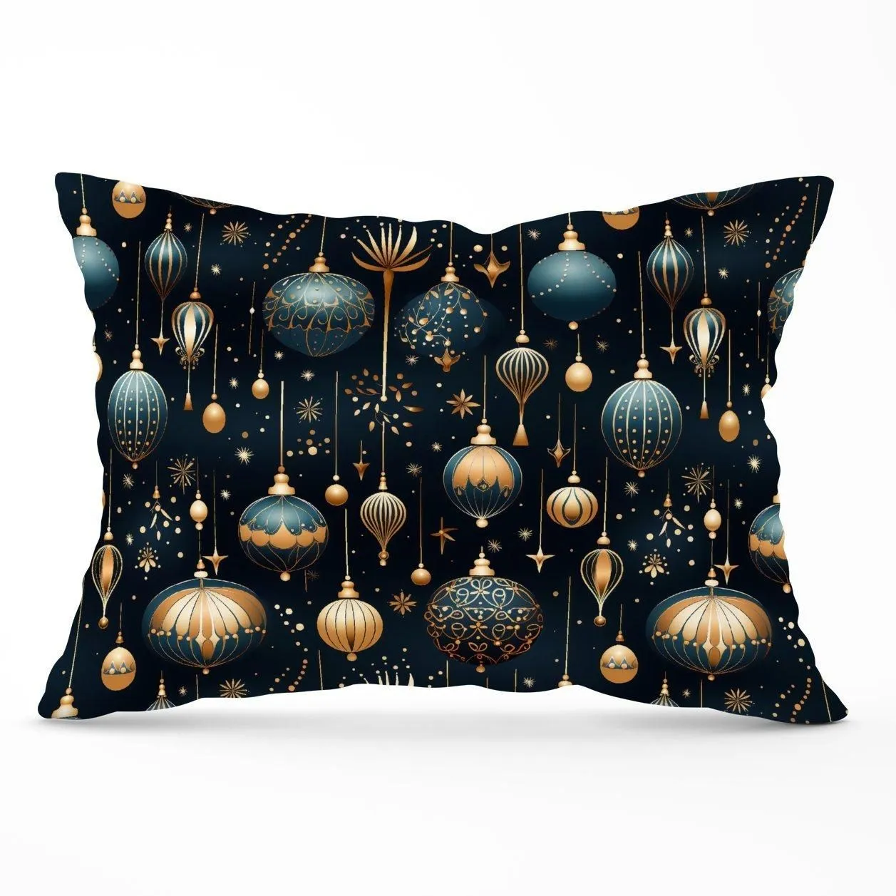Warren Reed - Designer Christmas Decorations Cushions in Blue